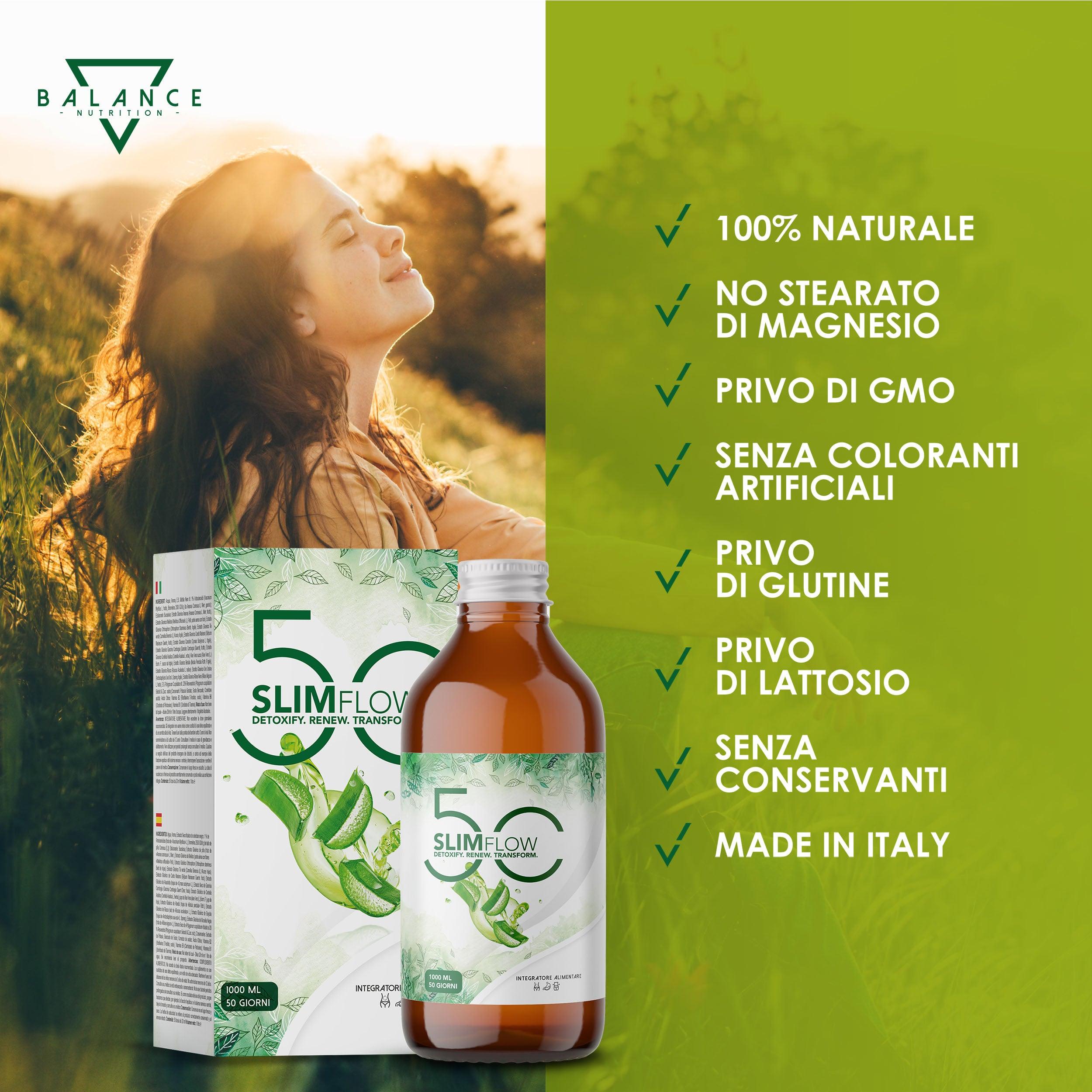 SLIMFLOW 50 DETOX - 50 DOSI, Drenante Forte Dimagrante