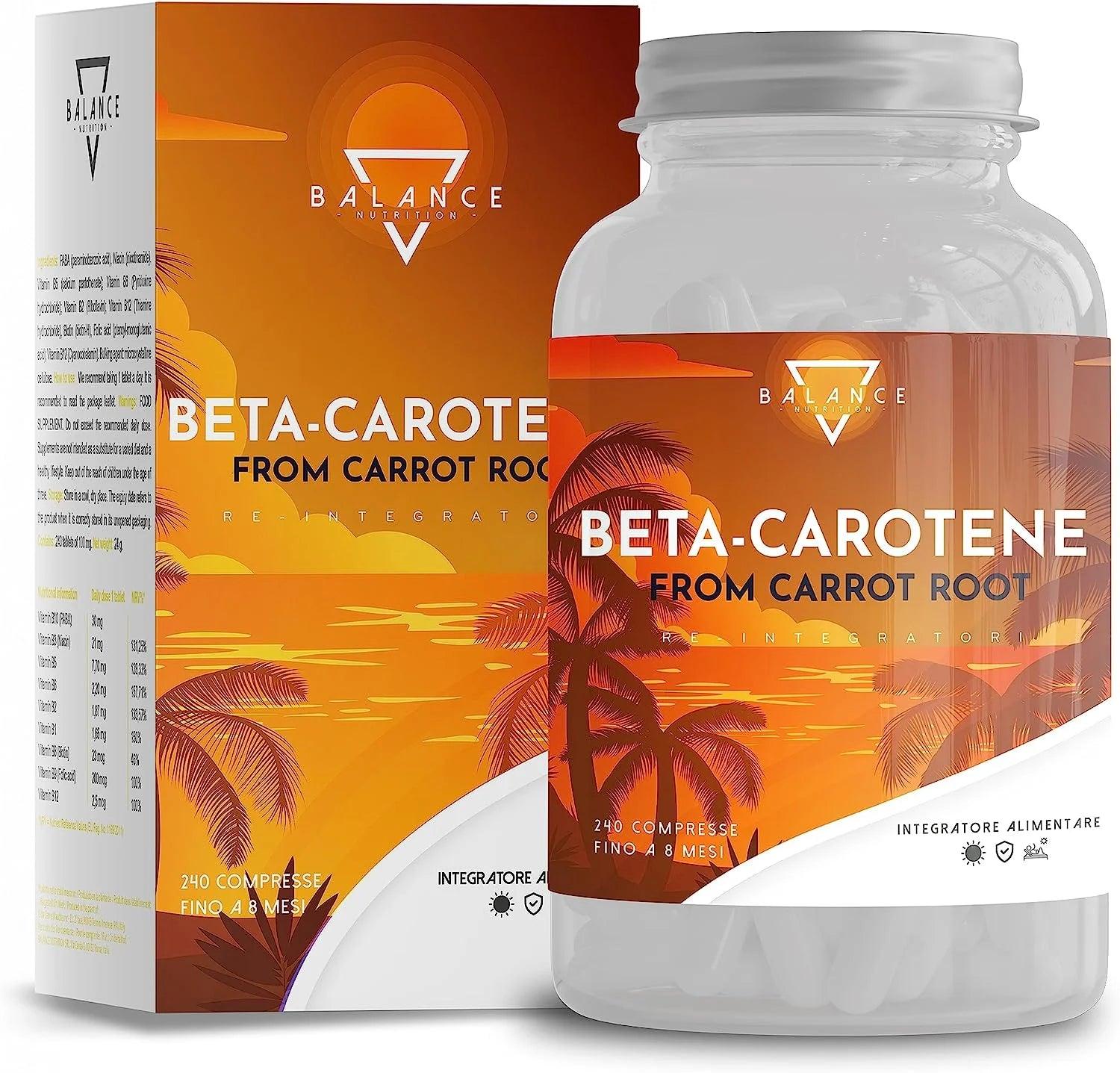 BETACAROTINE TANNING Strong - 240 TABLETTEN (Vorrat für 8 Monate) | aus Karottenextrakt | Natürliches Melanin-Ergänzungsmittel