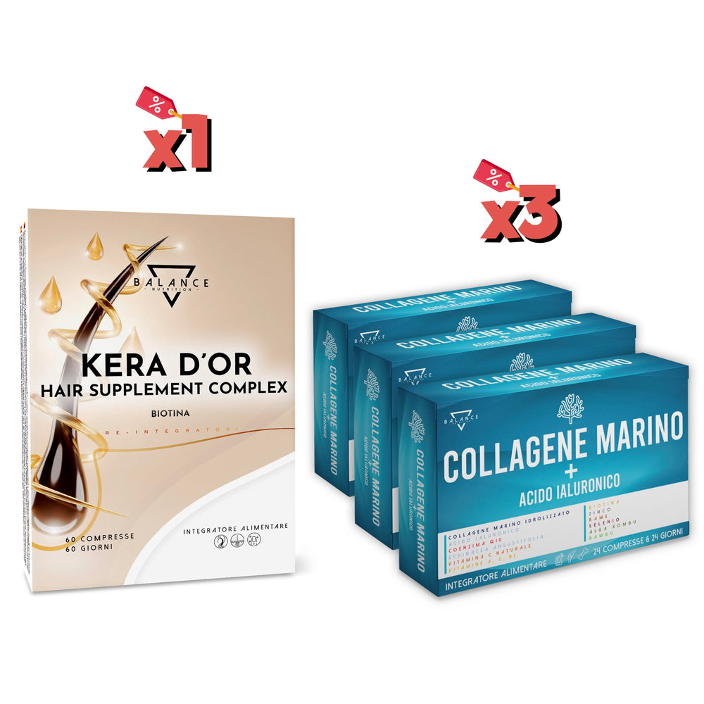 
                  
                    🔵 1 Kera D’or + 3 Collagene Marino 24
                  
                