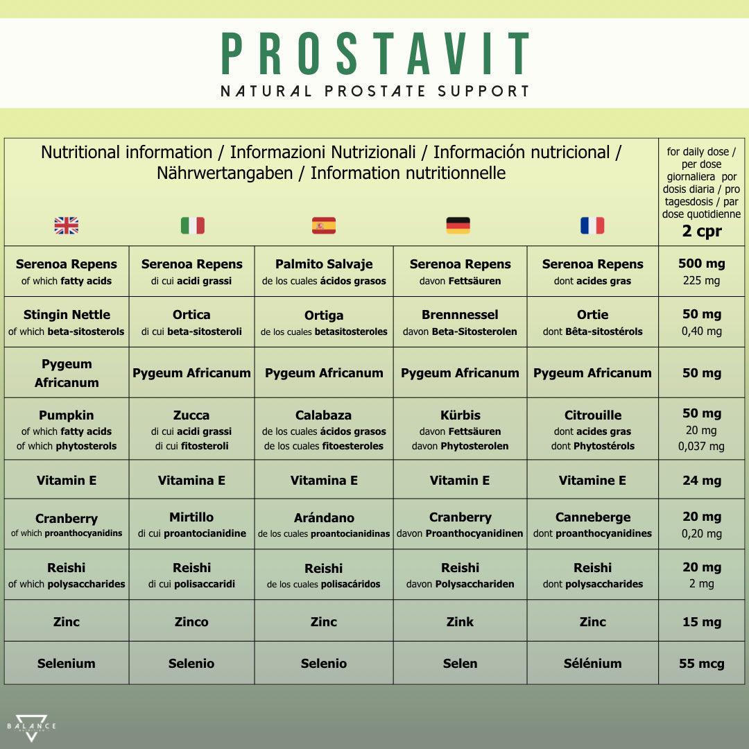 PROSTAVIT™ Integratore alimentare per il benessere della Prostata - Balance Nutrition