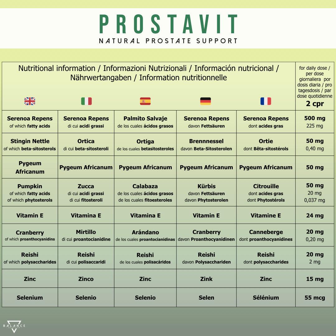 PROSTAVIT™ Integratore alimentare per il benessere della Prostata - Balance Nutrition