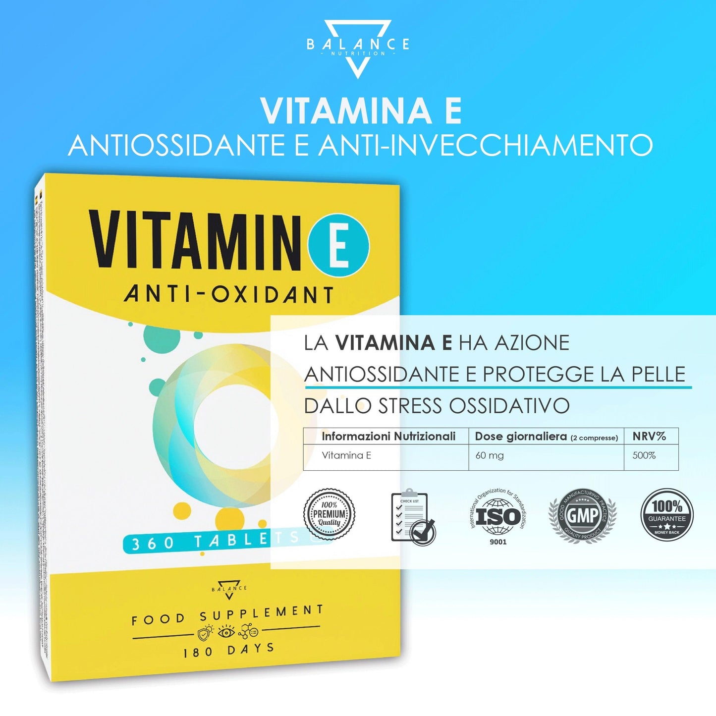 
                  
                    VITAMINA E™ - Integratore Alimentare ad azione Antiossidante
                  
                