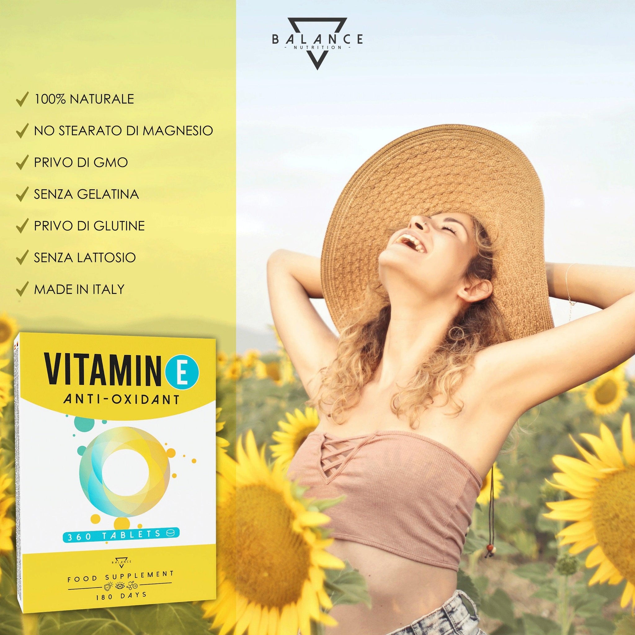 VITAMINA E™ - Integratore Alimentare ad azione Antiossidante - Balance Nutrition