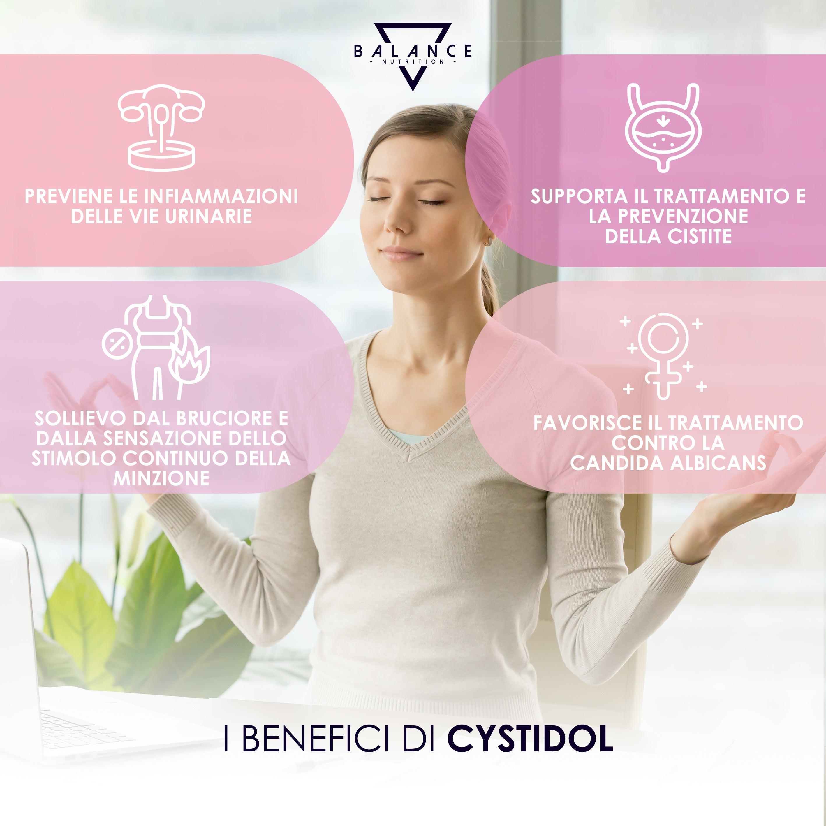 CYSTIDOL™ - Integratore per Cistite, Candida e Infezioni delle vie Urinarie - Balance Nutrition