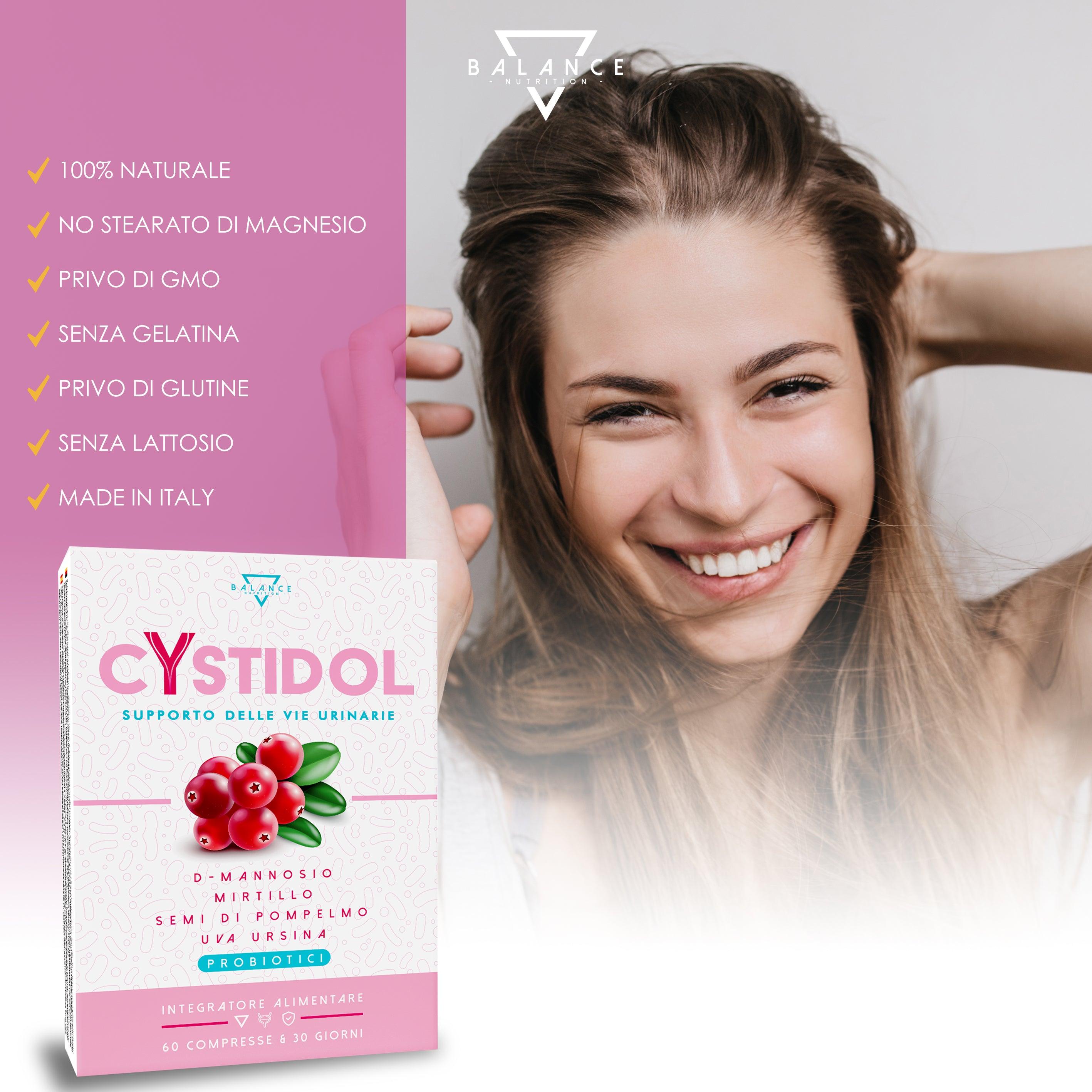 CYSTIDOL™ - Integratore per Cistite, Candida e Infezioni delle vie Urinarie - Balance Nutrition