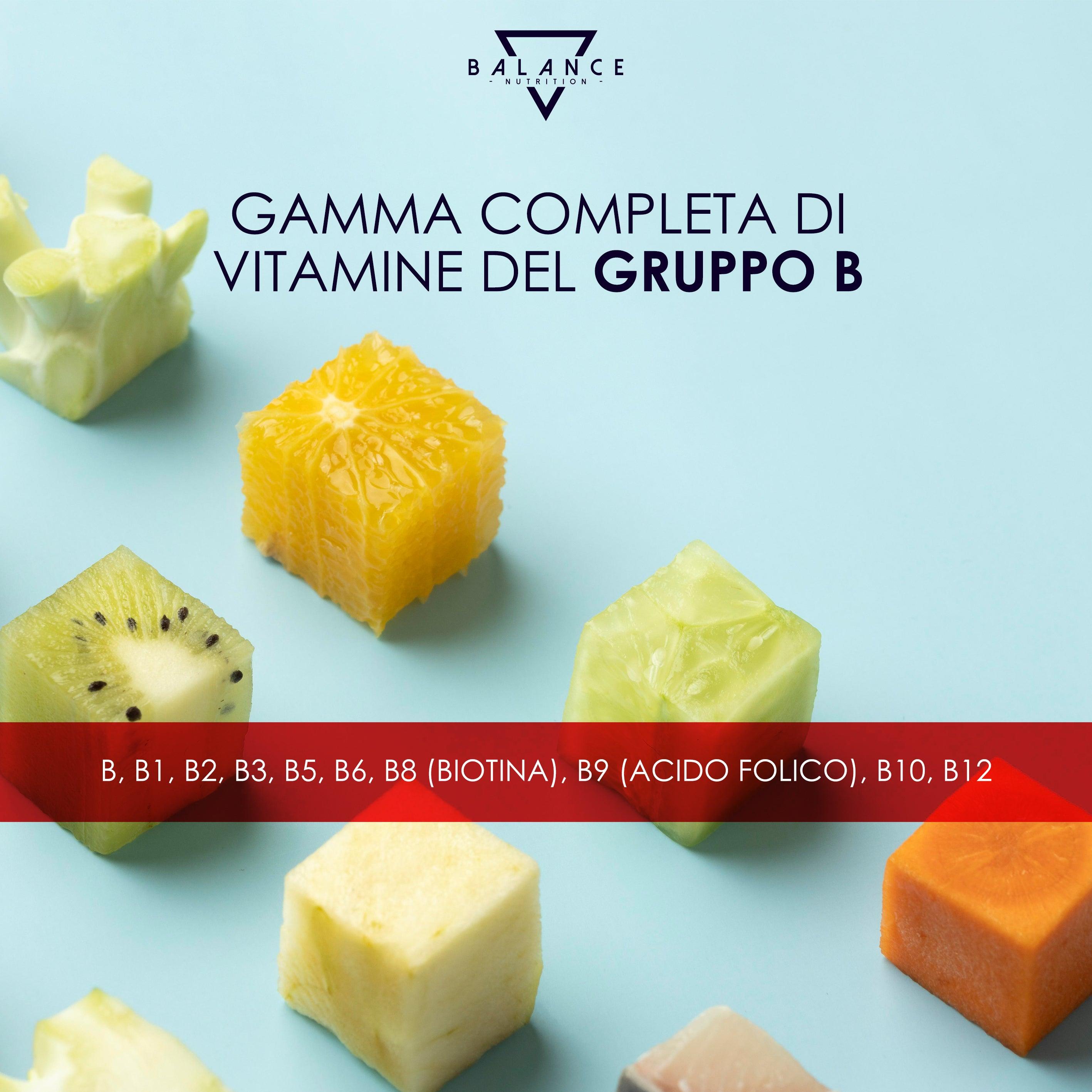 VITAMIN B COMPLEX™ - Integratore per ridurre stanchezza e affaticamento e contribuire al normale metabolismo energetico - Balance Nutrition