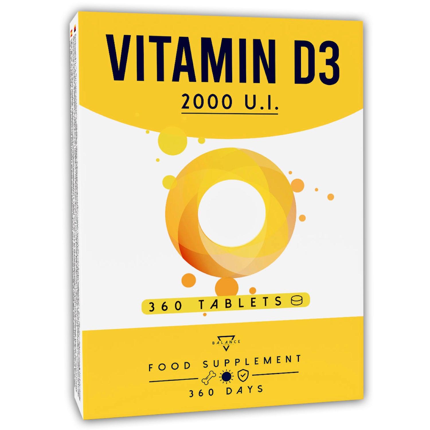 VITAMINA D3™ Integratore Alimentare per il benessere di Ossa, Cartilagini, Denti e Sistema Immunitario - Balance Nutrition