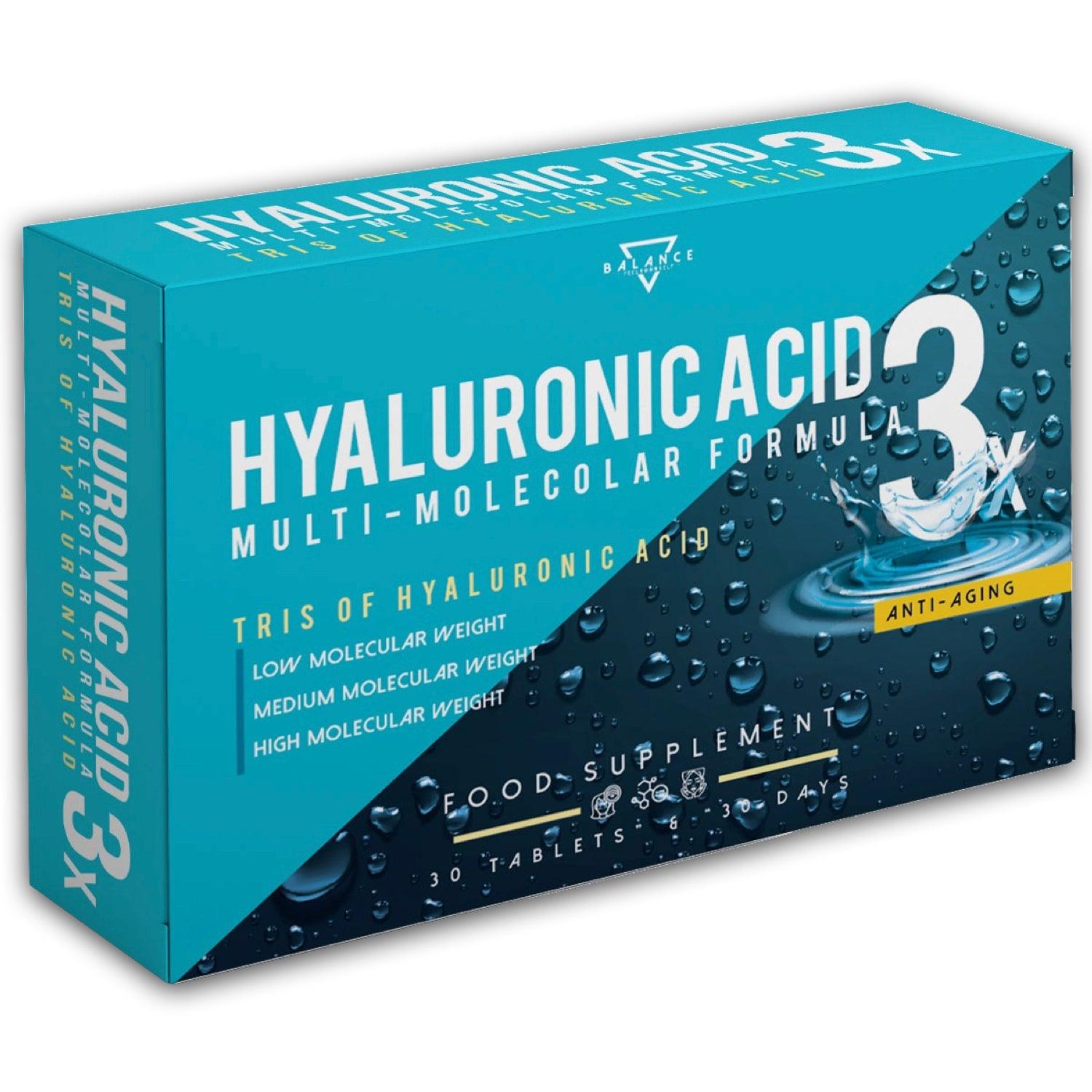 HYALURONIC ACID 3X™ Nahrungsergänzungsmittel mit Anti-Aging- und Anti-Falten-Wirkung